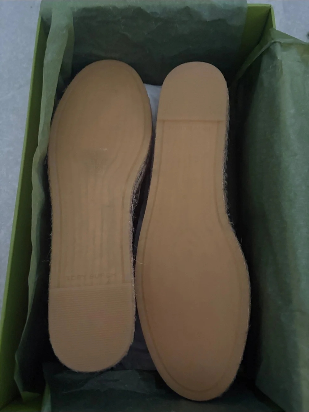 *NEW* Tory Burch Navy Suede Espadrille Flats with Logo Detail